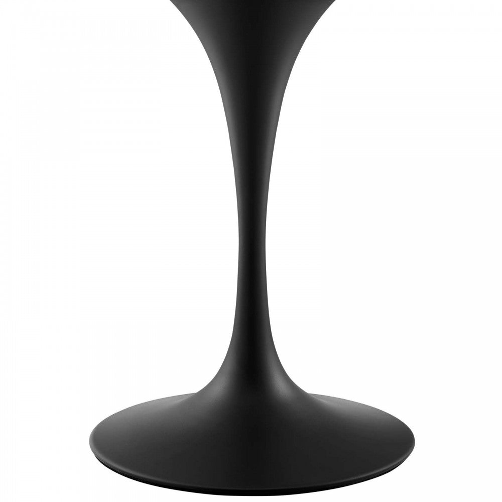 Lippa 48" Oval Wood Top Dining Table, Black White