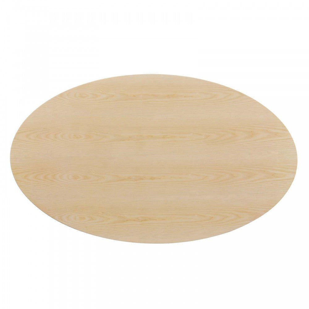 Lippa 60" Oval Wood Dining Table, Rose Natural