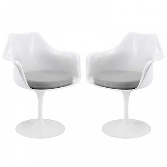 Lippa Dining Armchair Set of 2, Gray