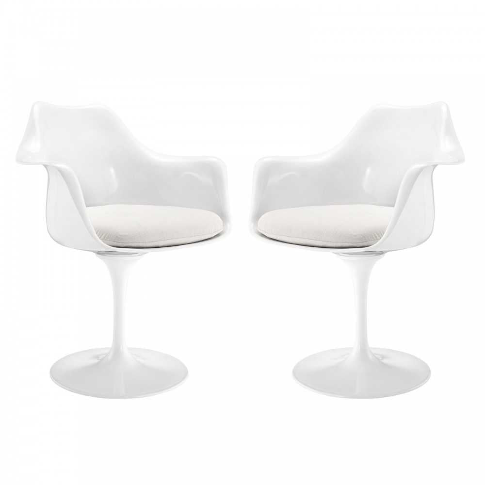 Lippa Dining Armchair Set of 2, White