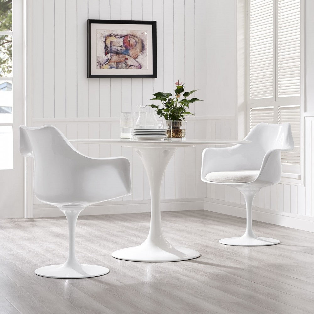Lippa Dining Armchair Set of 2, White