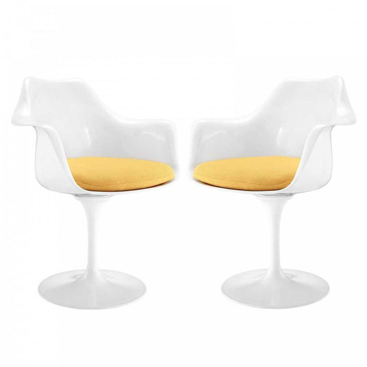 Lippa Dining Armchair Set of 2, Yellow