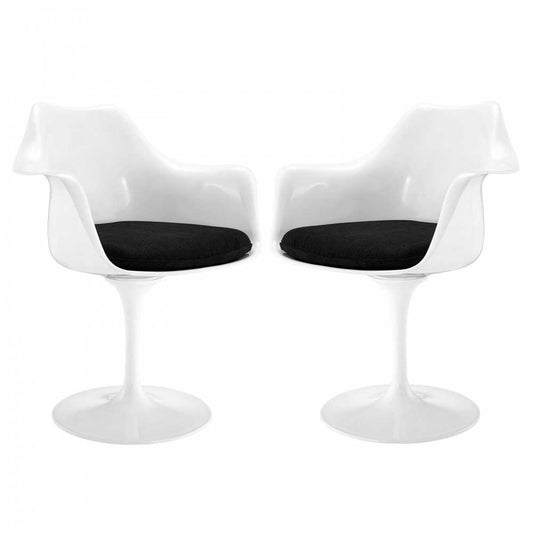 Lippa Dining Armchair Set of 2, Black