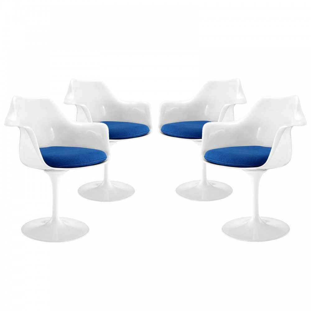 Lippa Dining Armchair Set of 4, Blue