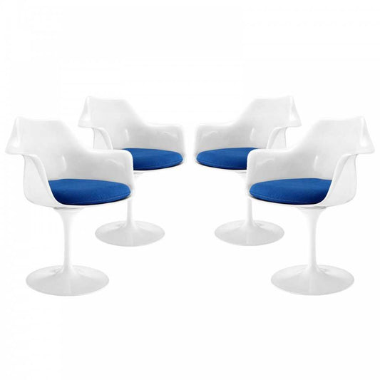 Lippa Dining Armchair Set of 4, Blue