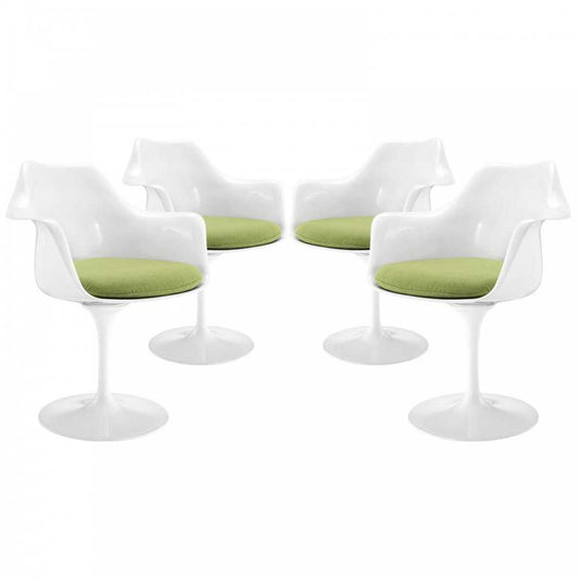 Lippa Dining Armchair Set of 4, Green