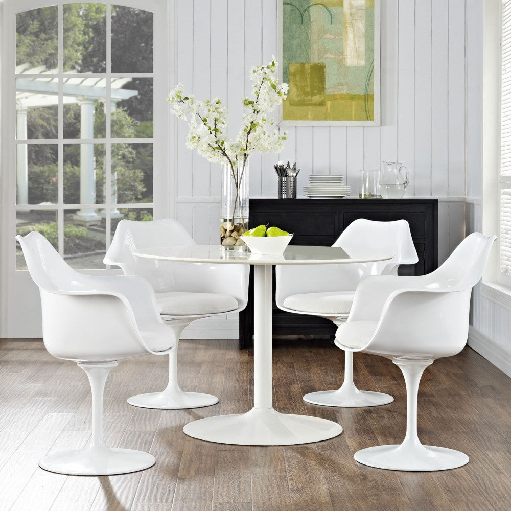 Lippa Dining Armchair Set of 4, White