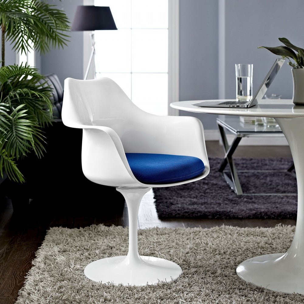 Lippa Dining Fabric Armchair, Blue
