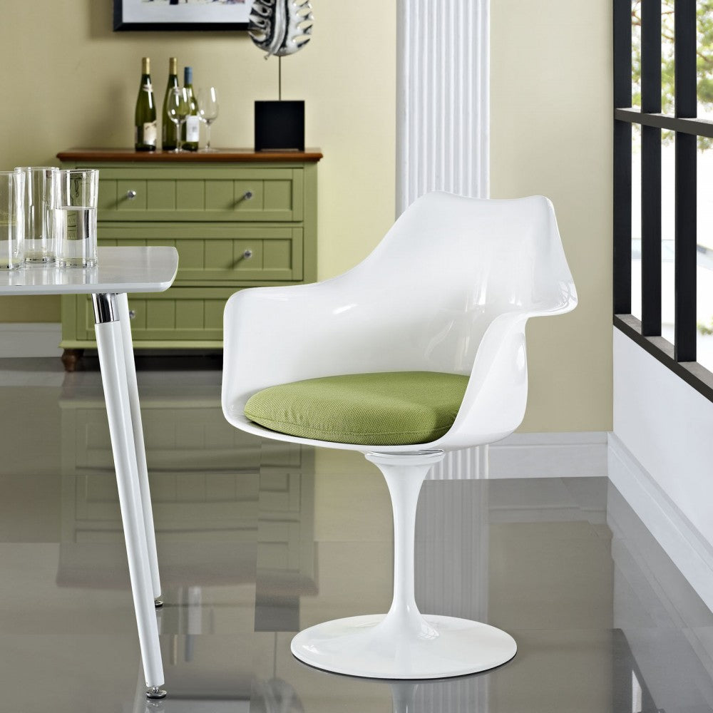 Lippa Dining Fabric Armchair, Green