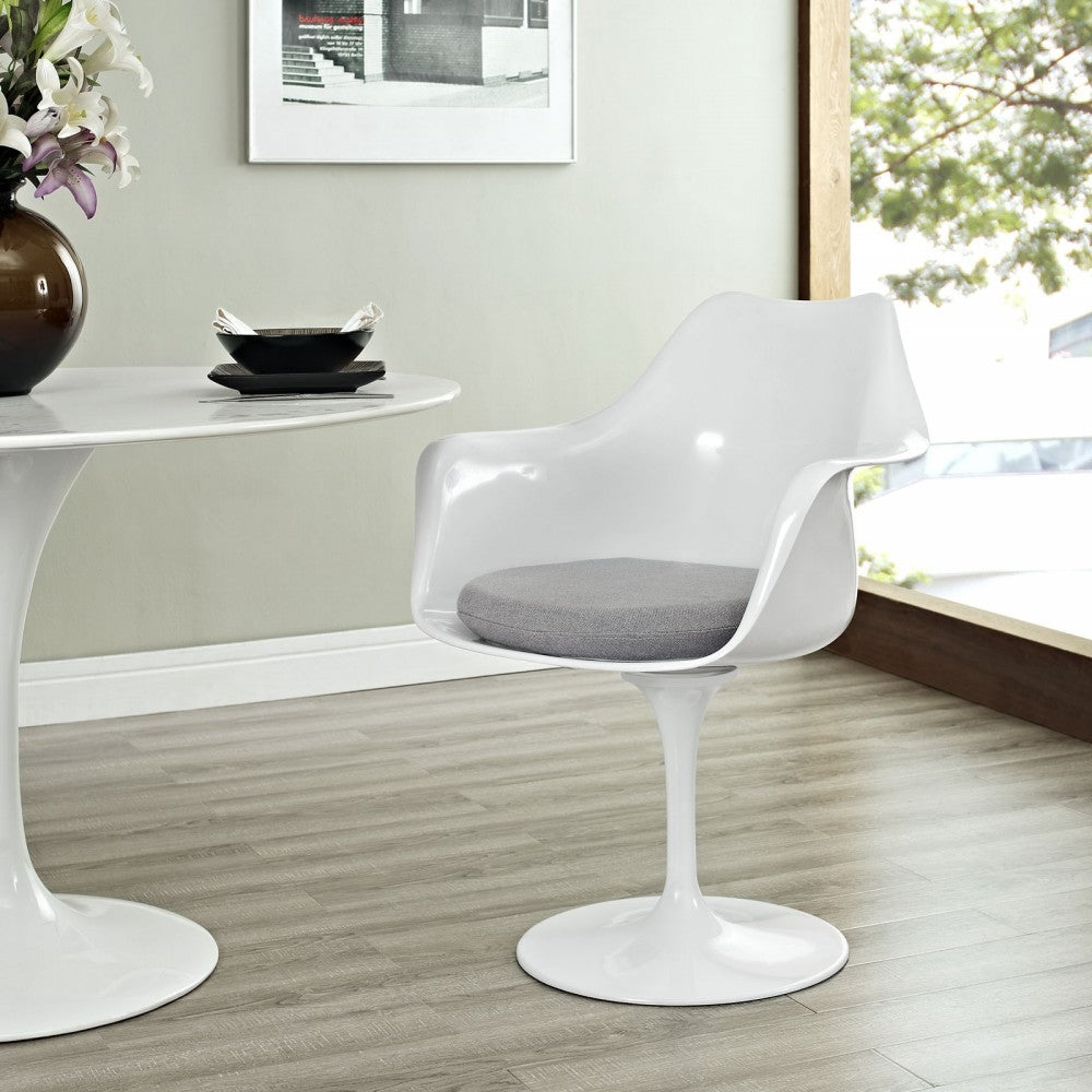 Lippa Dining Fabric Armchair, Gray