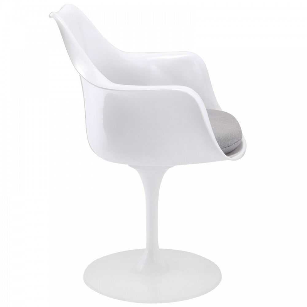 Lippa Dining Fabric Armchair, Gray