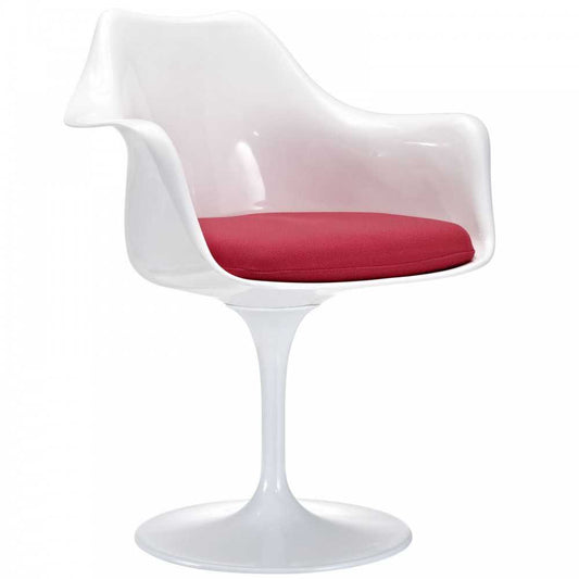 Lippa Dining Fabric Armchair, Red