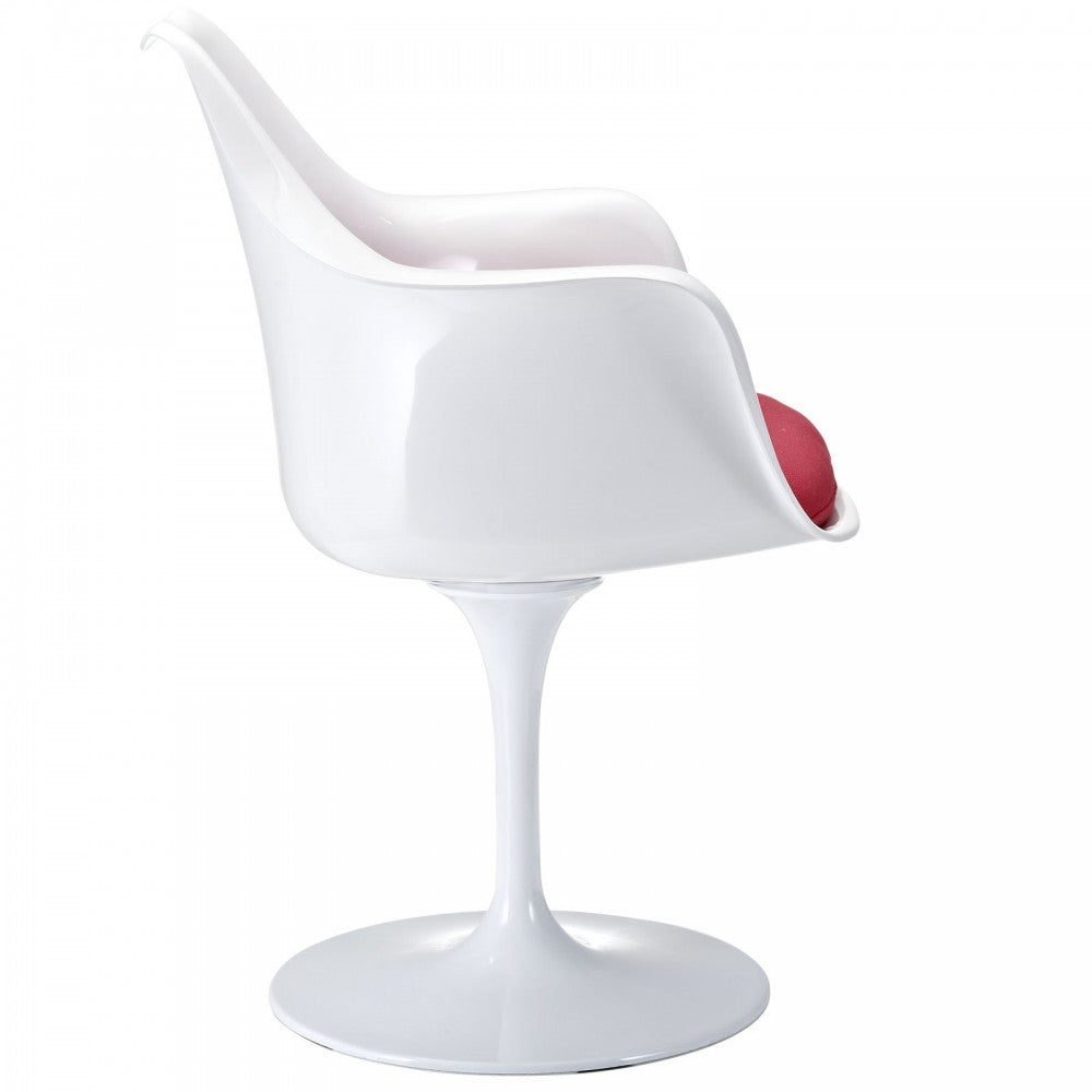 Lippa Dining Fabric Armchair, Red