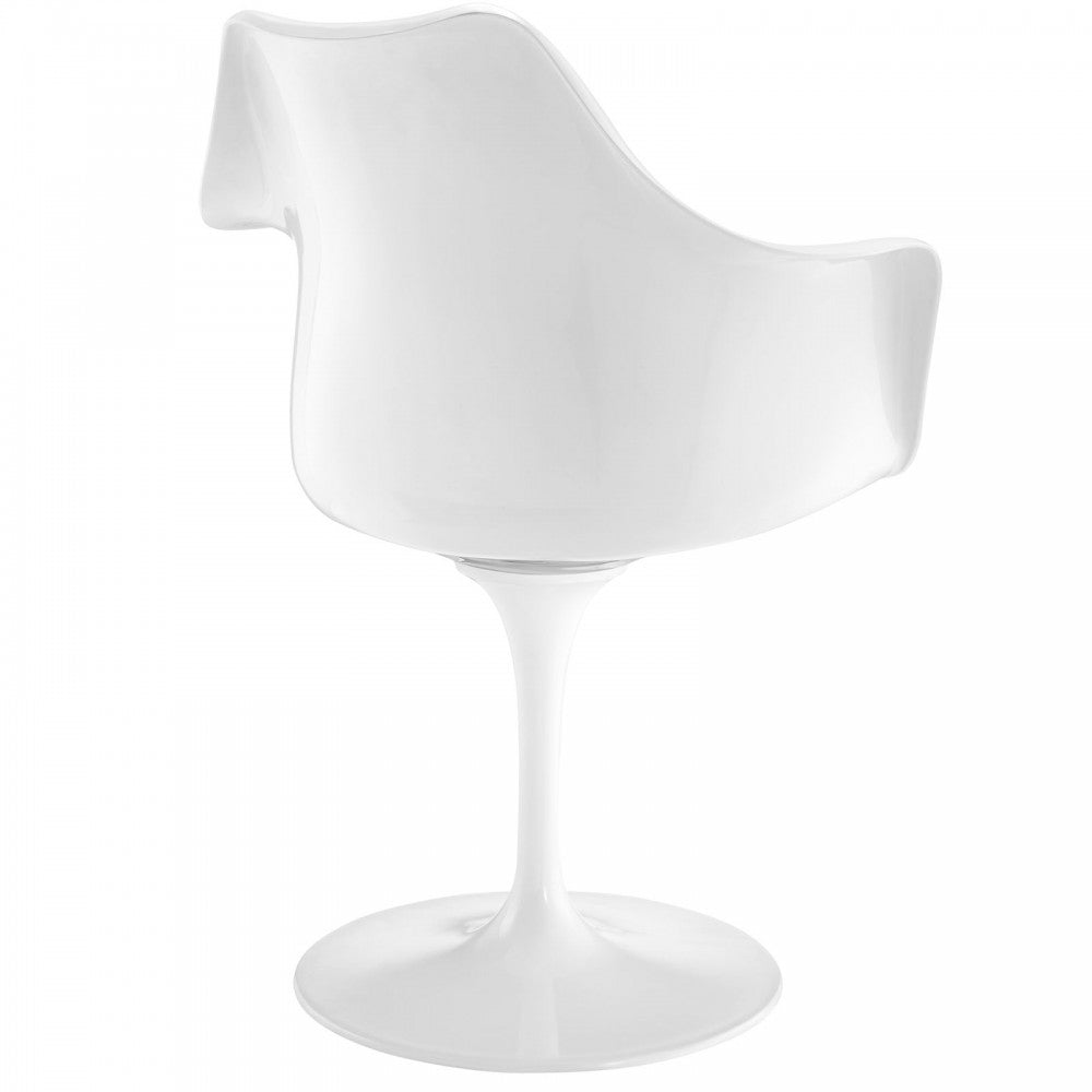 Lippa Dining Fabric Armchair, White