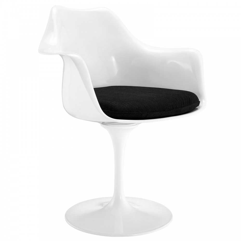 Lippa Dining Fabric Armchair, Black