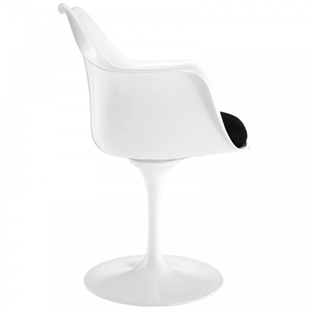 Lippa Dining Fabric Armchair, Black