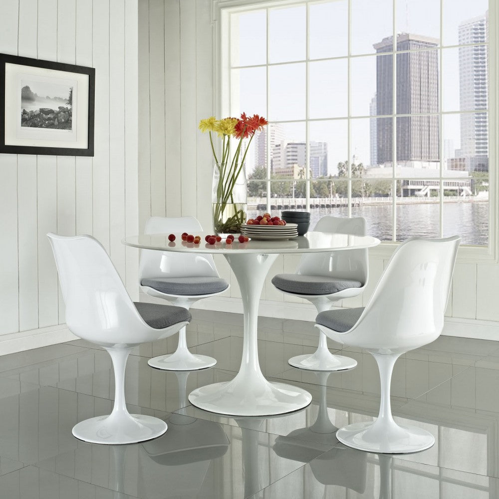 Lippa Dining Fabric Side Chair, Gray