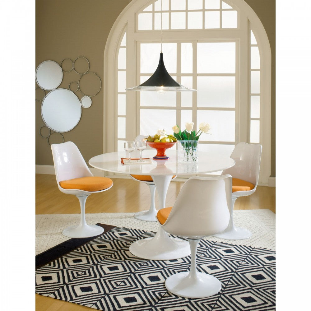 Lippa Dining Fabric Side Chair, Orange