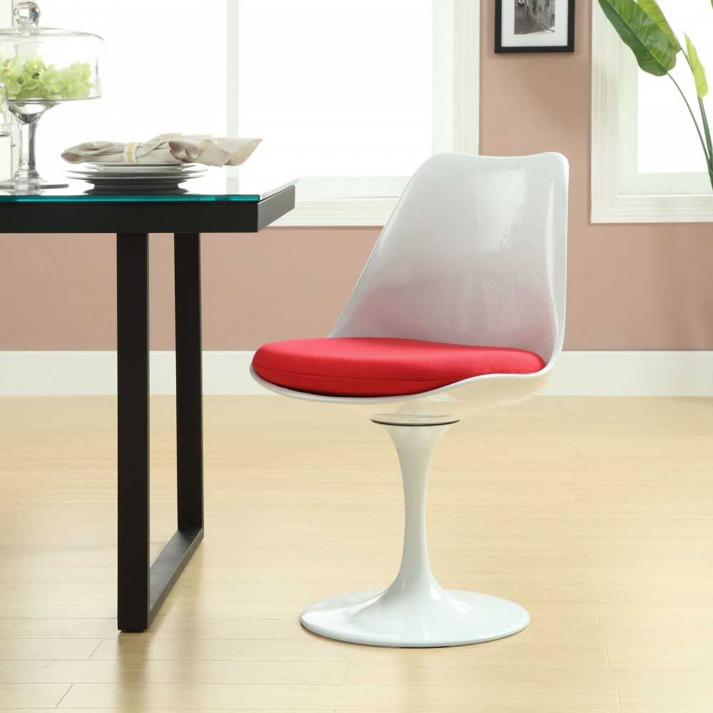 Lippa Dining Fabric Side Chair, Red
