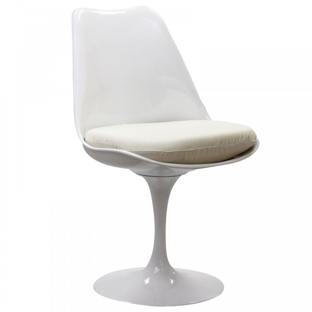Lippa Dining Fabric Side Chair, White