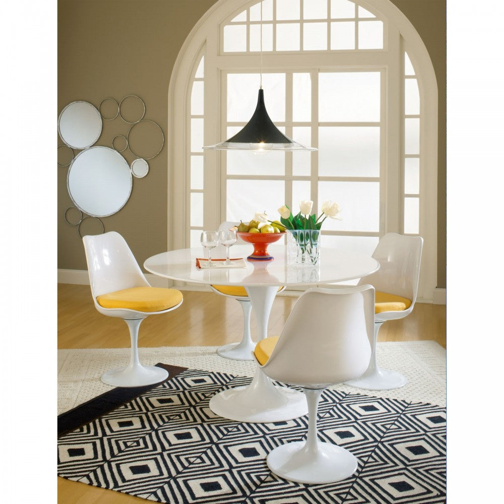 Lippa Dining Fabric Side Chair, Yellow