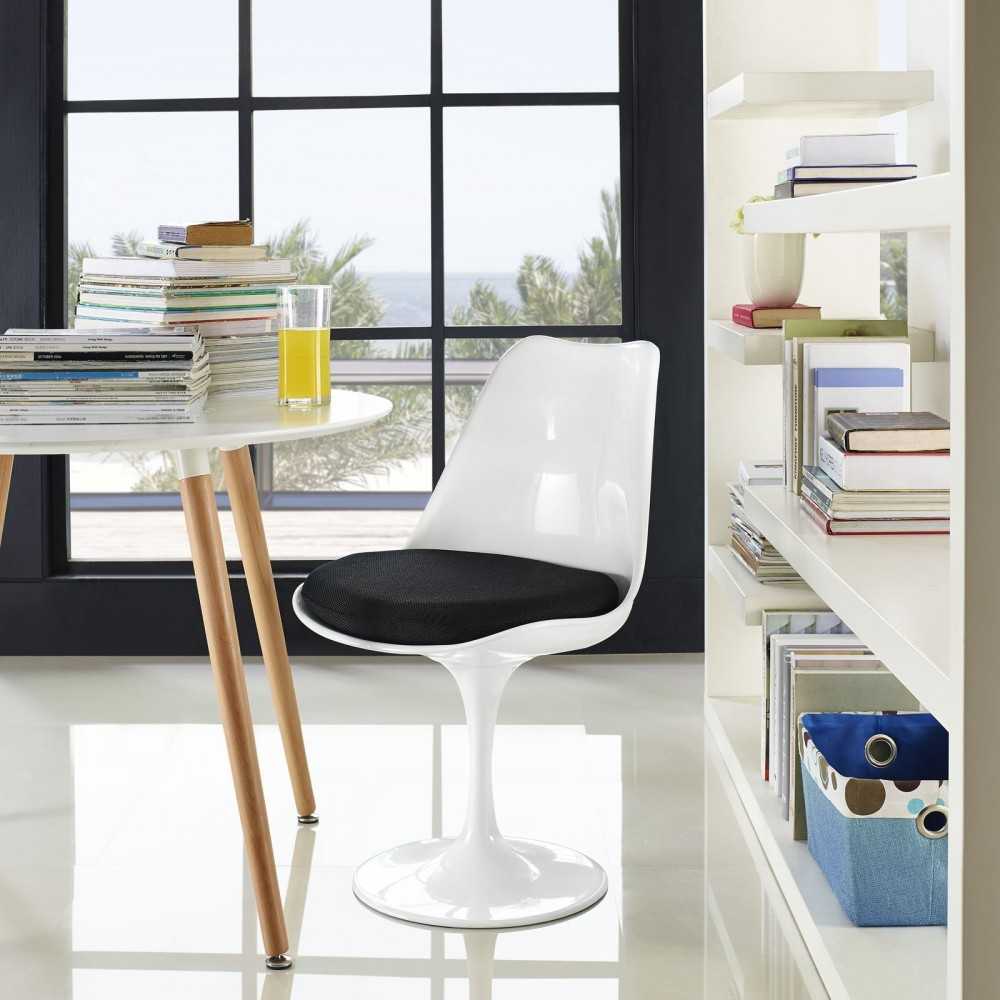 Lippa Dining Fabric Side Chair, Black