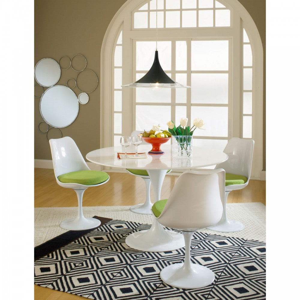 Lippa Dining Side Chair Fabric Set of 4, Green