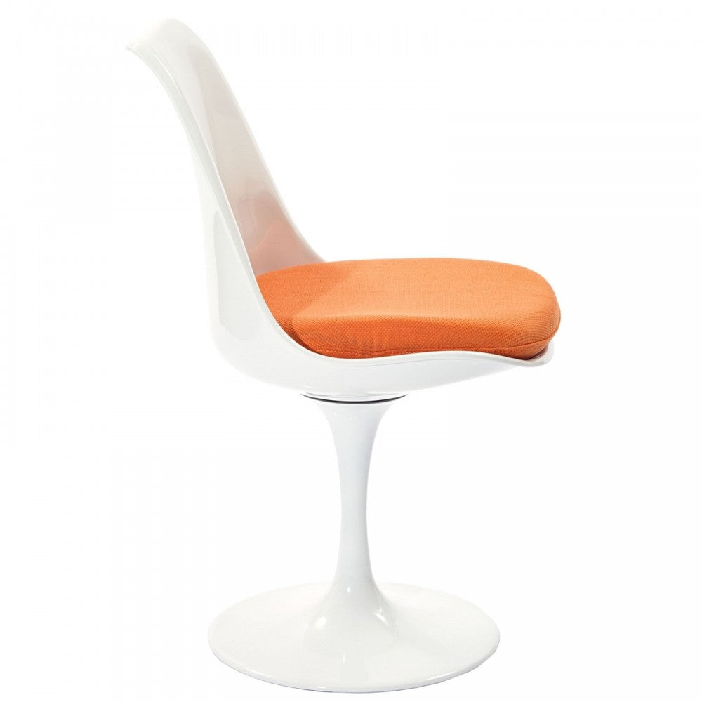 Lippa Dining Side Chair Fabric Set of 4, Orange