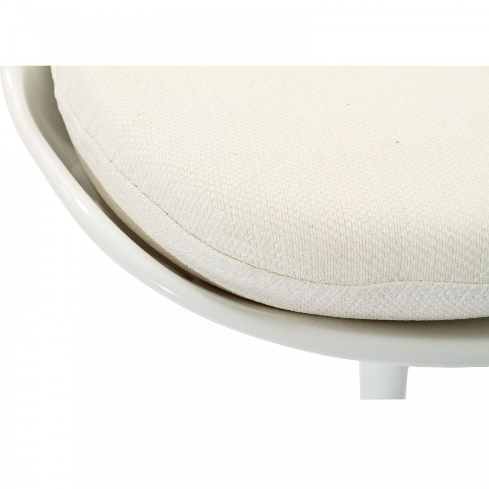 Lippa Dining Side Chair Fabric Set of 4, White