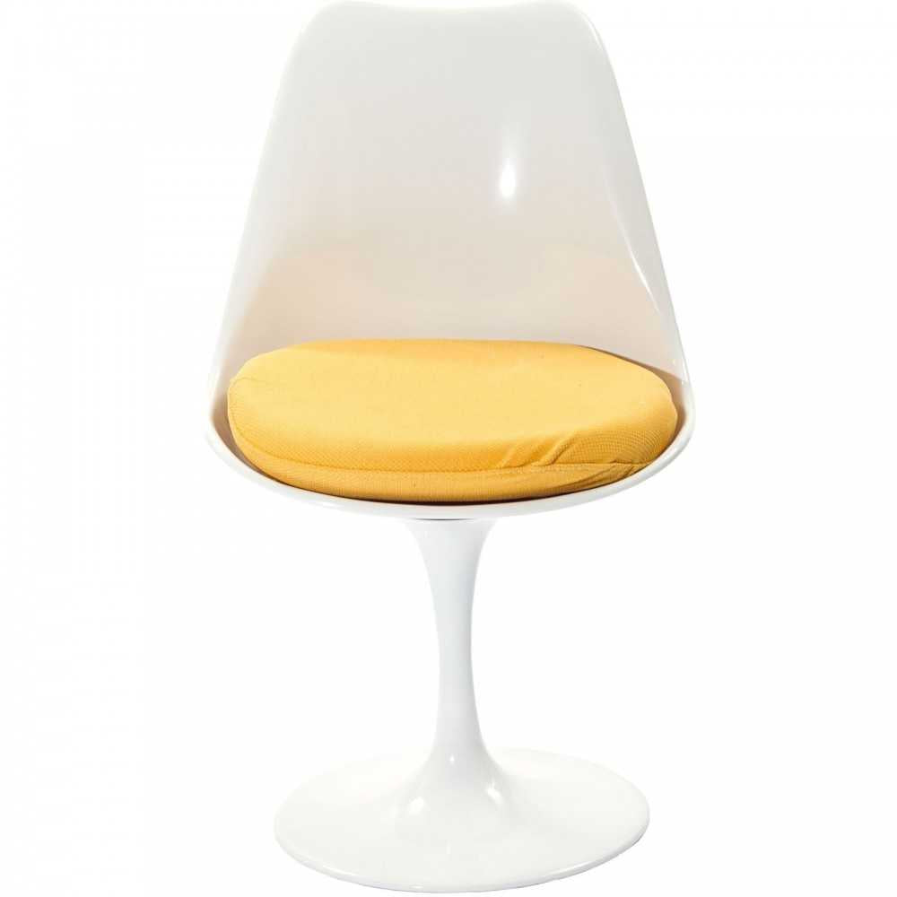 Lippa Dining Side Chair Fabric Set of 4, Yellow