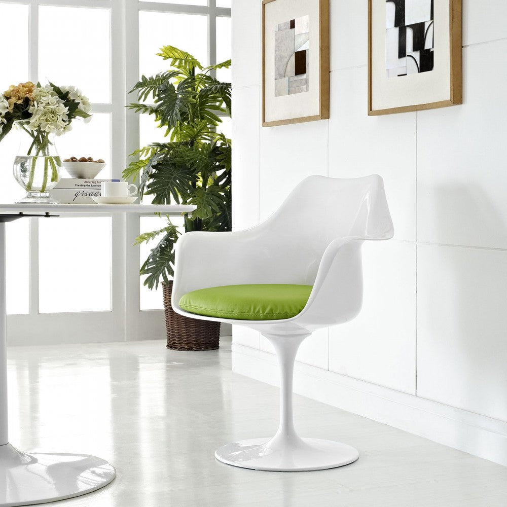 Lippa Dining Vinyl Armchair, Green