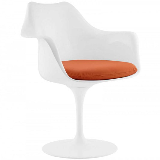 Lippa Dining Vinyl Armchair, Orange