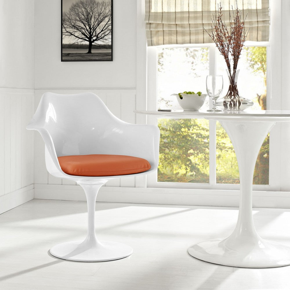 Lippa Dining Vinyl Armchair, Orange