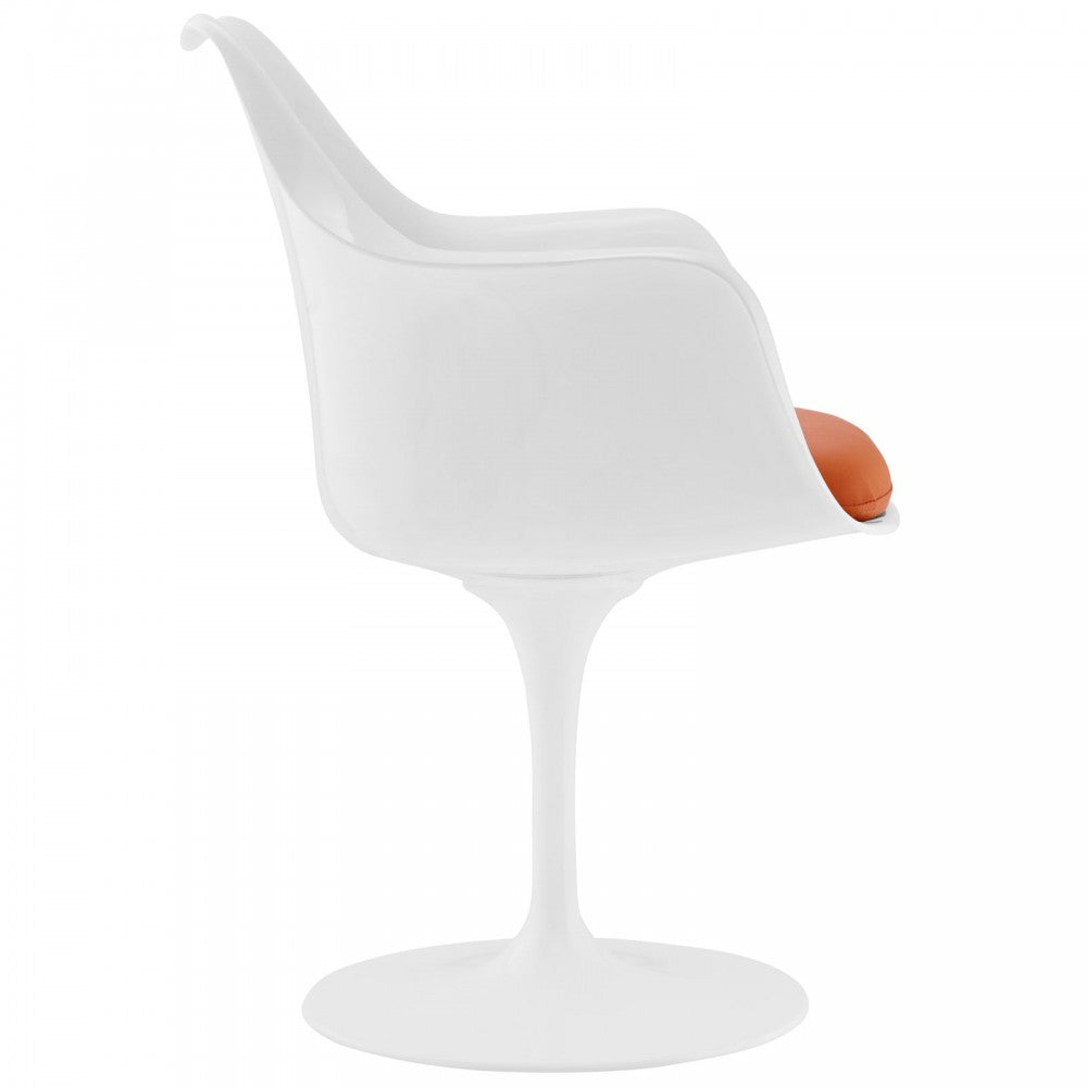 Lippa Dining Vinyl Armchair, Orange