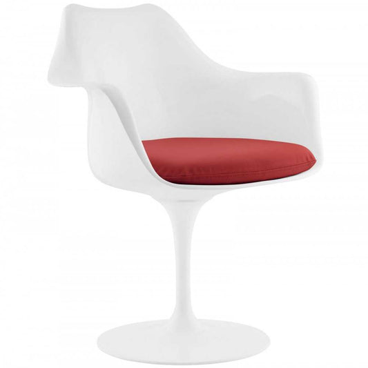 Lippa Dining Vinyl Armchair, Red