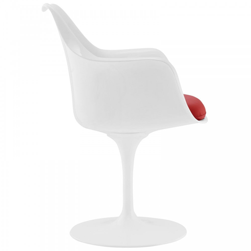Lippa Dining Vinyl Armchair, Red