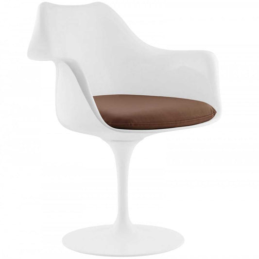 Lippa Dining Vinyl Armchair, Tan