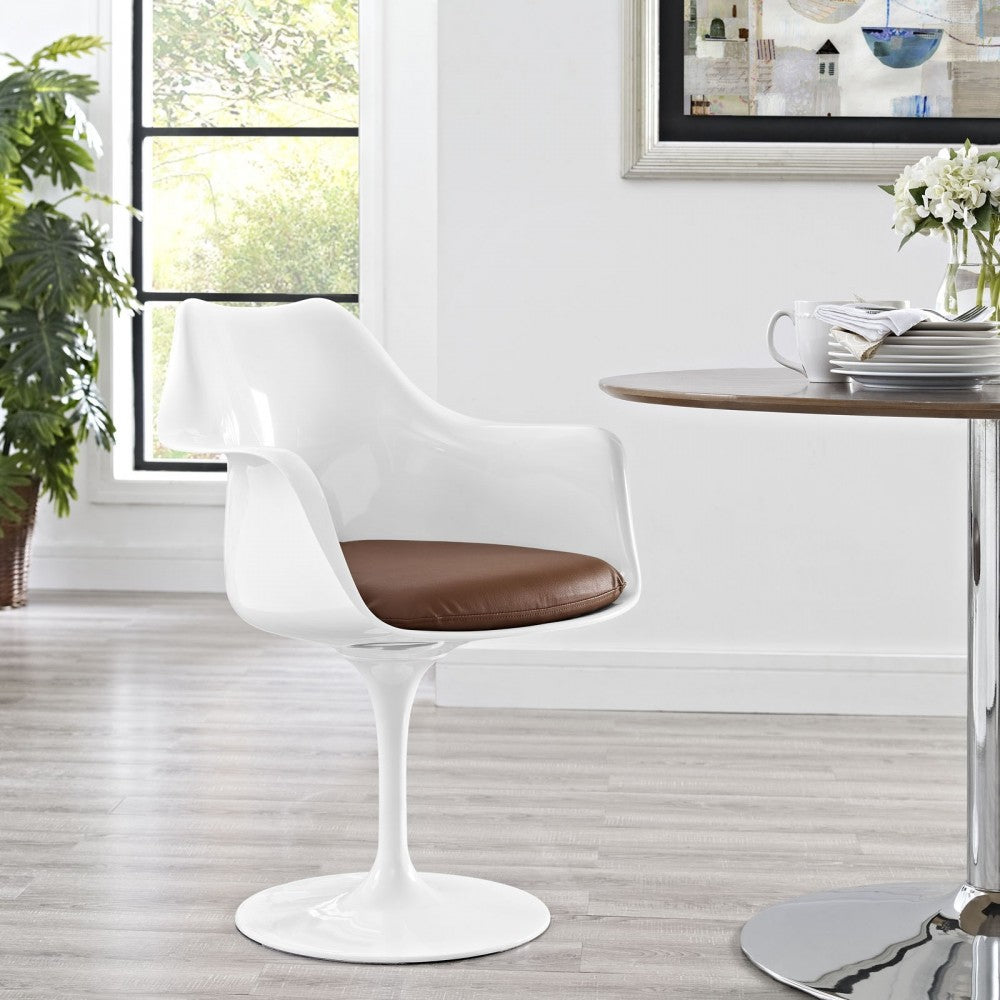 Lippa Dining Vinyl Armchair, Tan