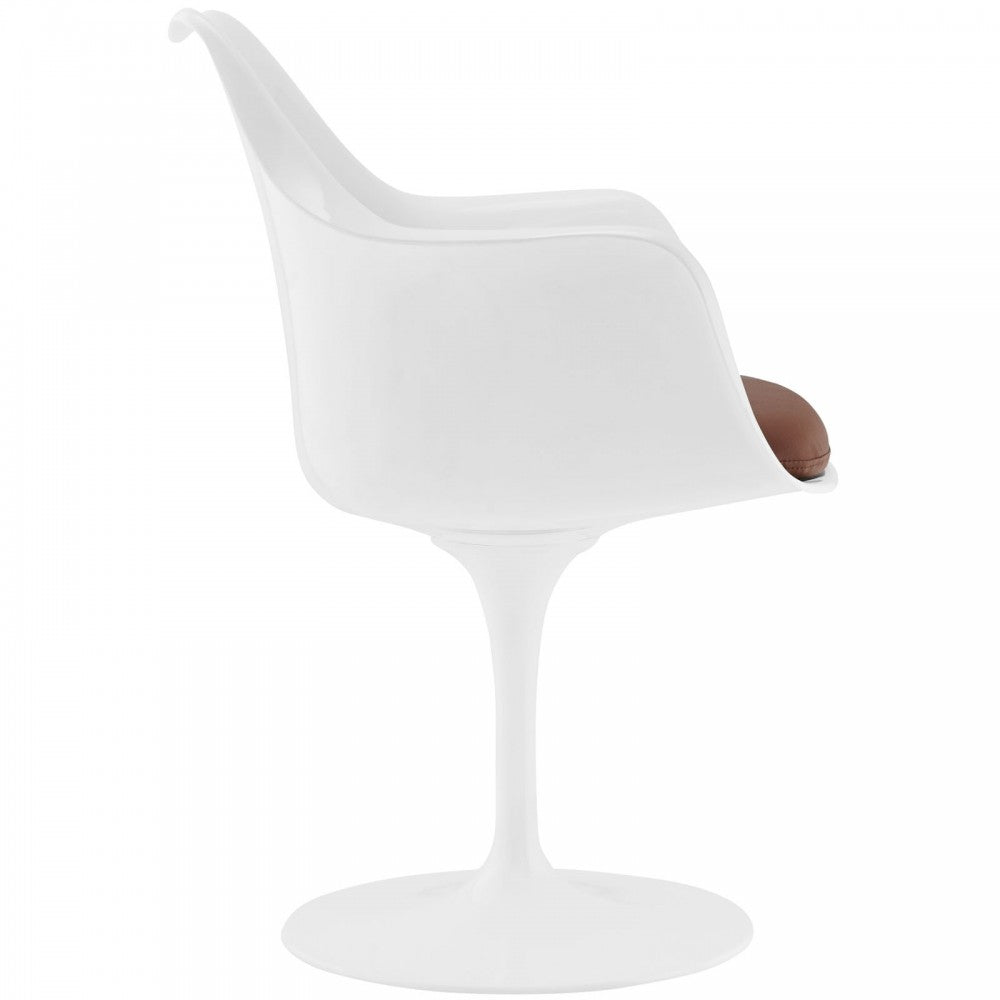 Lippa Dining Vinyl Armchair, Tan