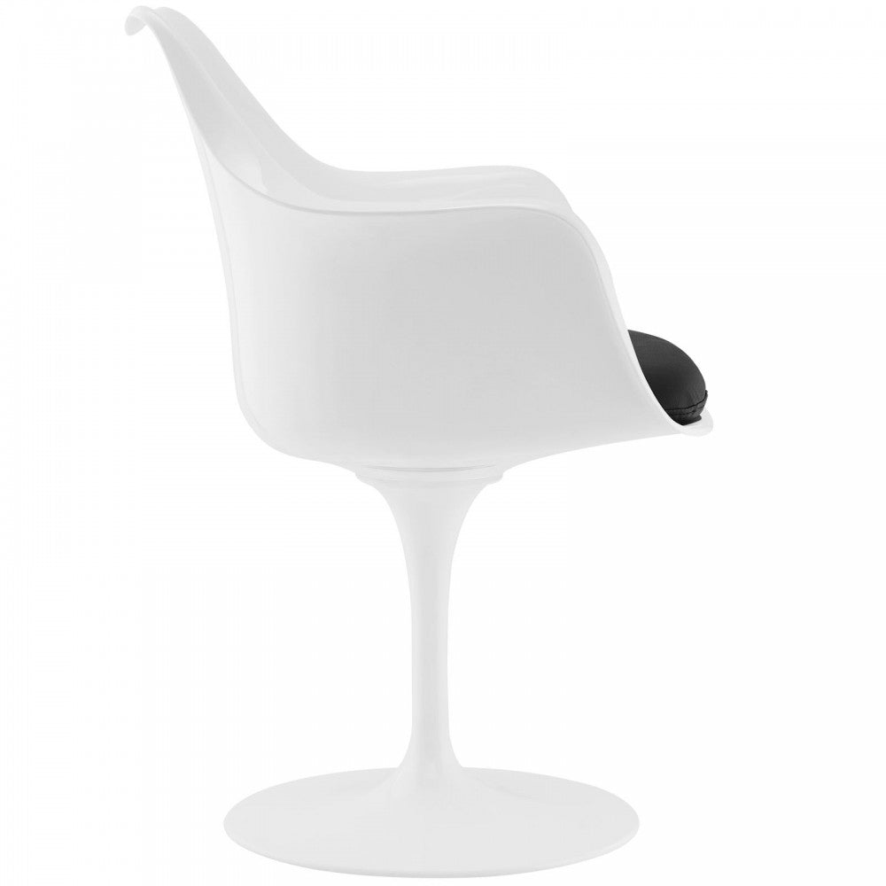 Lippa Dining Vinyl Armchair, Black