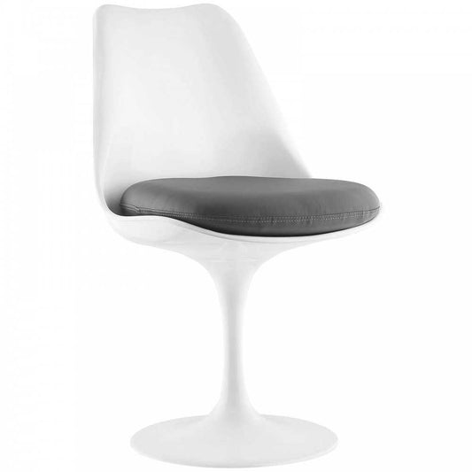 Lippa Dining Vinyl Side Chair, Gray