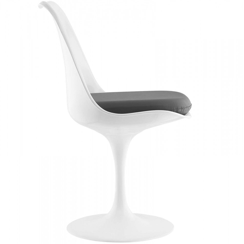 Lippa Dining Vinyl Side Chair, Gray