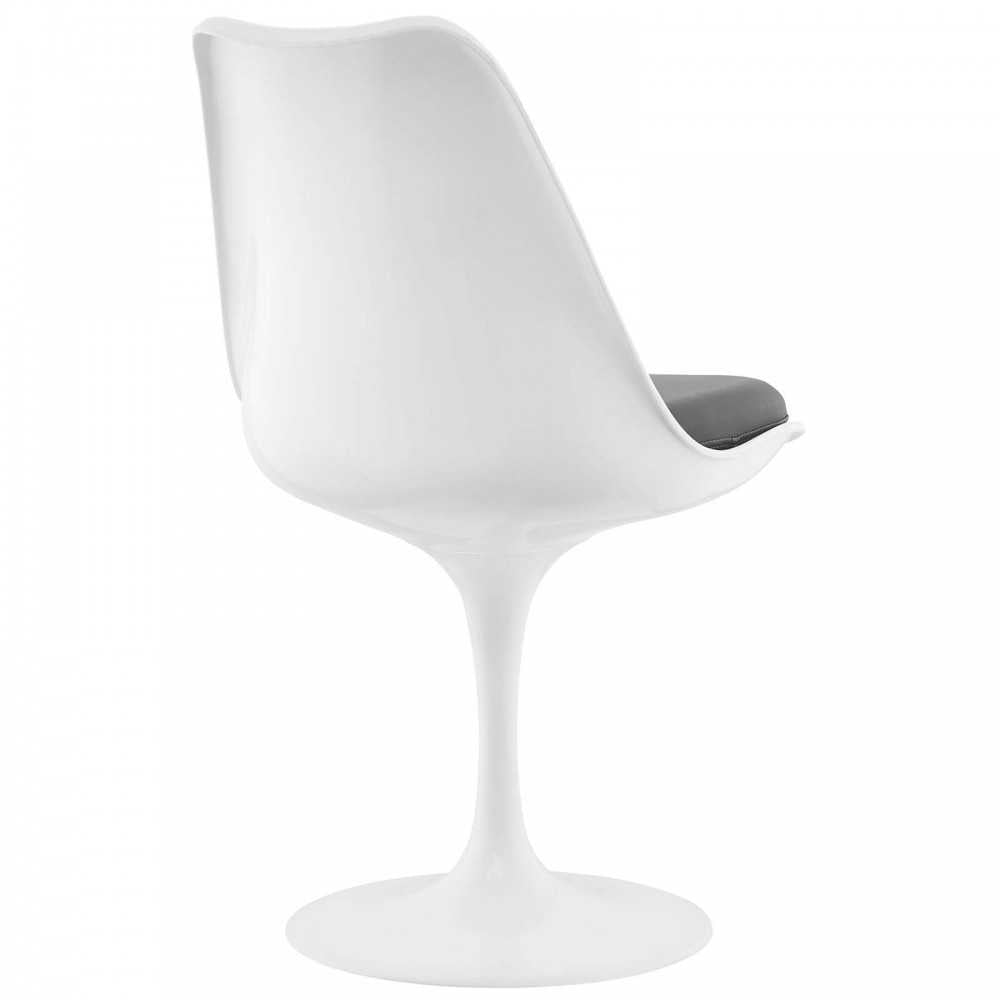 Lippa Dining Vinyl Side Chair, Gray