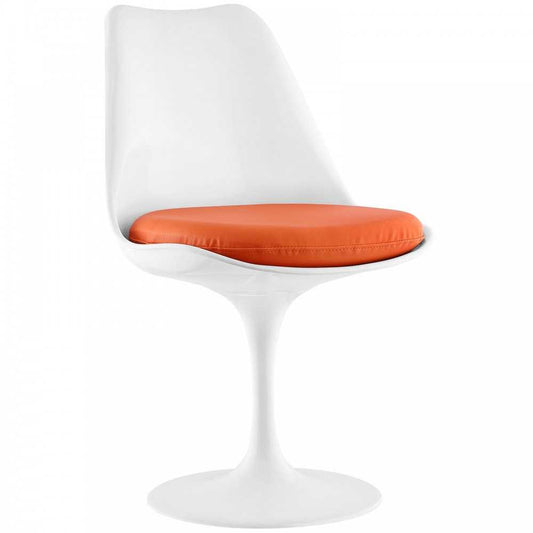 Lippa Dining Vinyl Side Chair, Orange