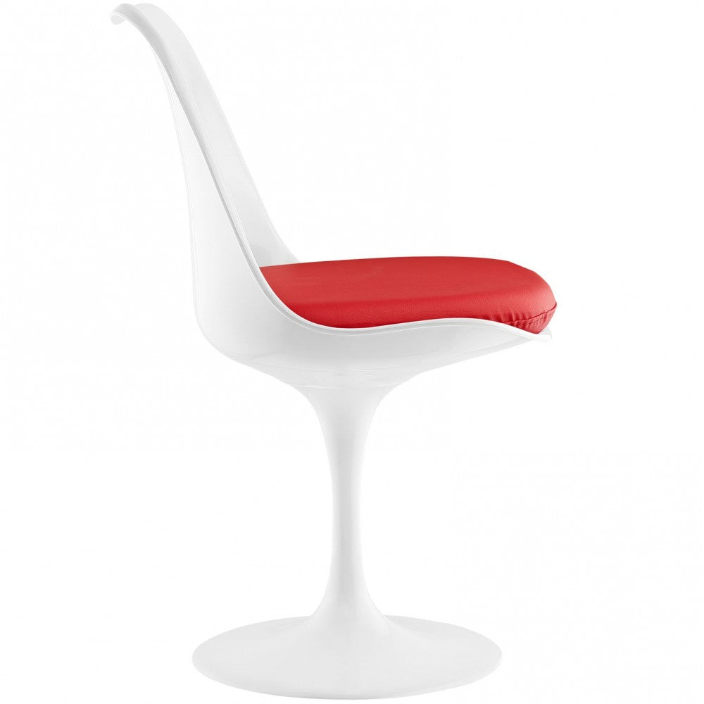 Lippa Dining Vinyl Side Chair, Red