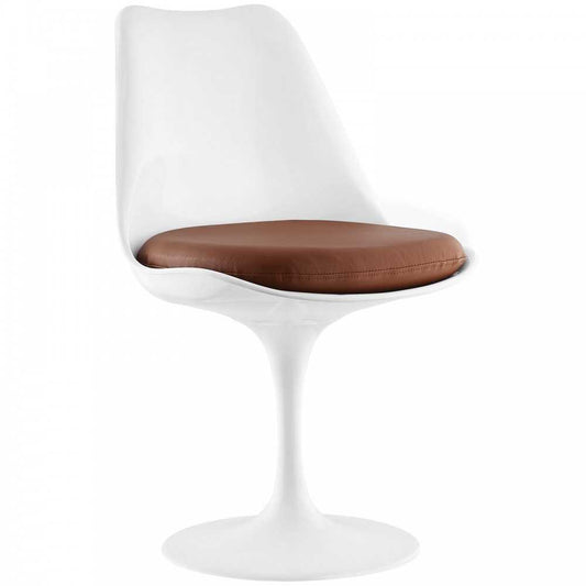 Lippa Dining Vinyl Side Chair, Tan