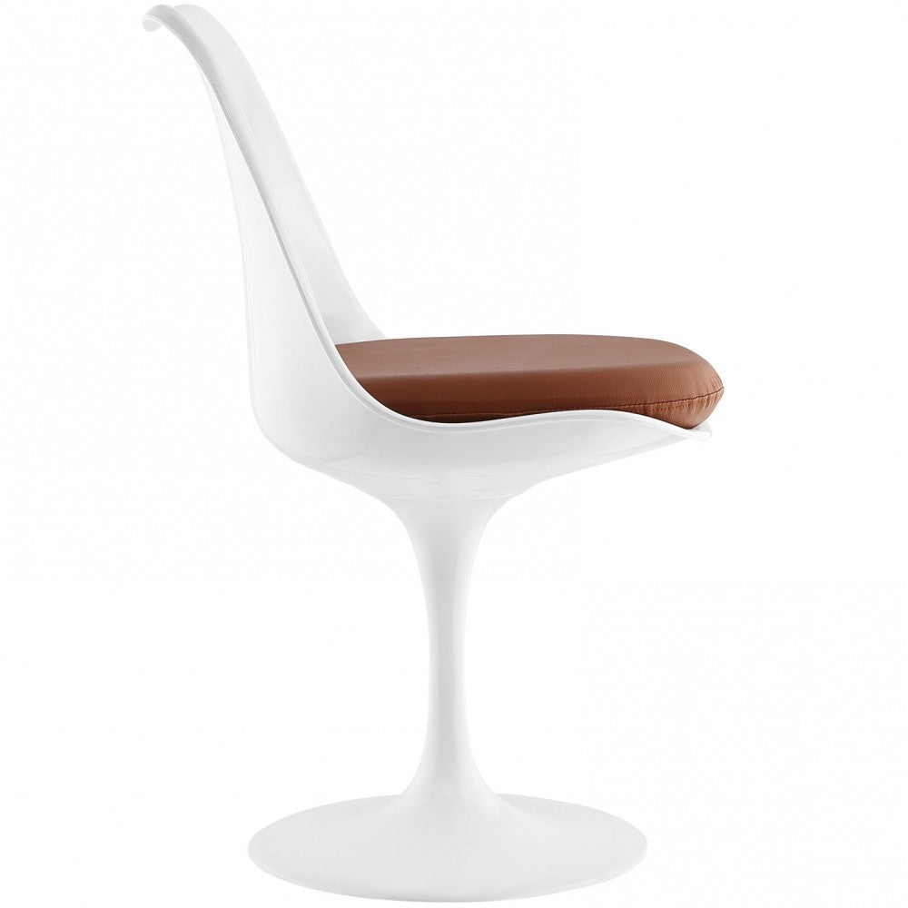 Lippa Dining Vinyl Side Chair, Tan
