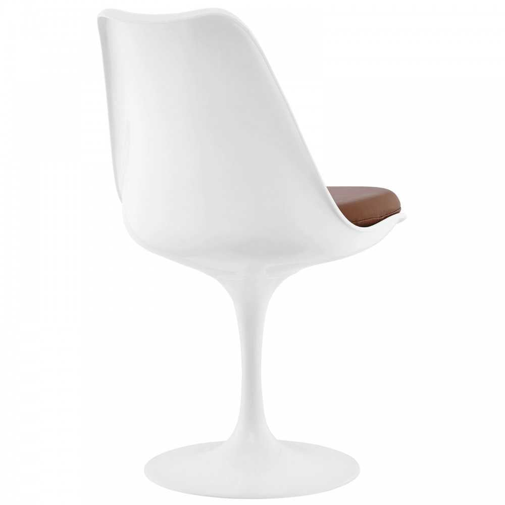 Lippa Dining Vinyl Side Chair, Tan