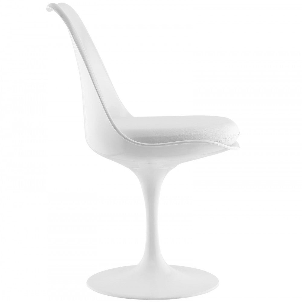 Lippa Dining Vinyl Side Chair, White