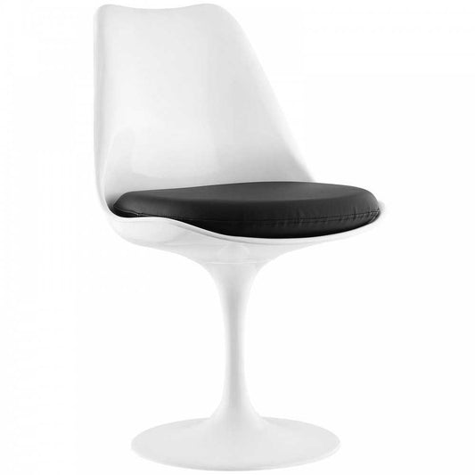 Lippa Dining Vinyl Side Chair, Black